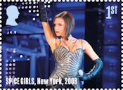 Spice Girls 1st Stamp (2024) Victoria Beckham performing during The Return of the Spice Girls Tour at Madison Square Garden, New York City, 2008