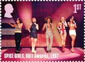 Spice Girls 1st Stamp (2024) Melanie Brown performing at the BRIT Awards, London, 1997
