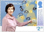 Weather Forecasting £2.20 Stamp (2024) Barbara Edwards became the first British female TV weather presenter in 1974