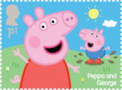 Peppa Pig 1st Stamp (2024) Peppa and George