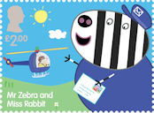 Peppa Pig £2.00 Stamp (2024) Mr Zebra and Miss Rabbit
